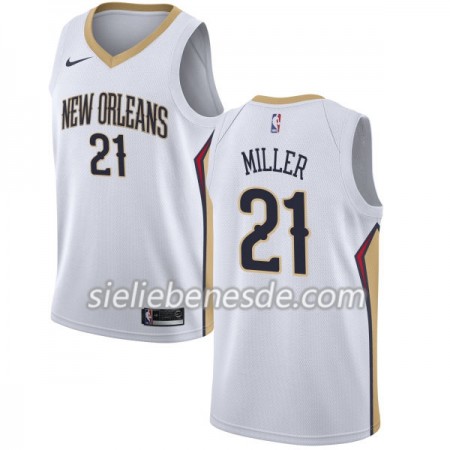 Herren NBA New Orleans Pelicans Trikot Darius Miller 21 Nike 2017-18 Weiß Swingman